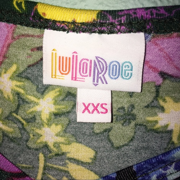 ⭐️3 for $15⭐️ LuLaRoe Tropical Blue Jay Tunic Top - Picture 4 of 5